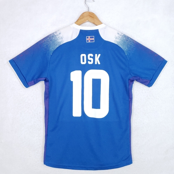 Authentic Iceland National Team Osk #10 Fyrir Island KSI Errea Soccer Jersey - Picture 7 of 12